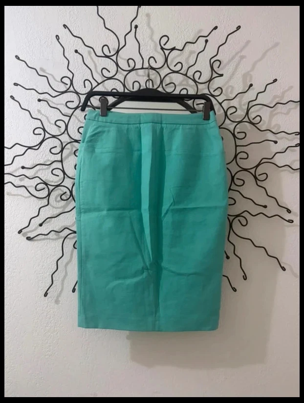 Lola Paris Turquoise Mint Green Straight Skirt XS Size 34 – photo 3